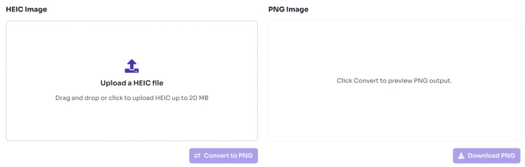 How to use this tool — Upload Your HEIC — HEIC to PNG converter upload area with drag and drop zone