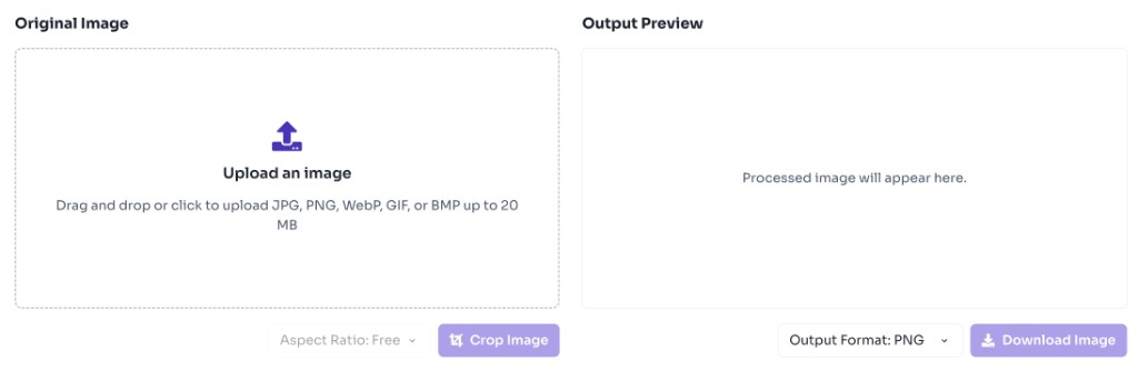 How to use this tool — Upload Your Image — Image cropper upload area with drag and drop zone How to use this tool — Upload Your Image — Image cropper upload area with drag and drop zone